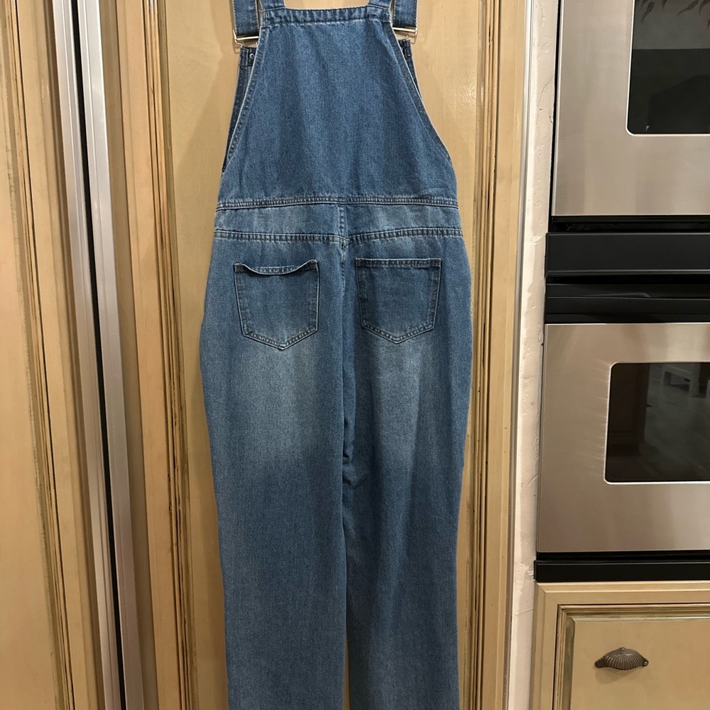 MISSLOOK Denim Overalls with Floral Design - Picture 2 of 2